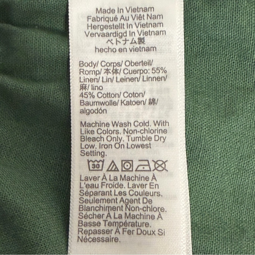 J.Crew Green Linen Cotton Drawstring Pants 12 Spring 2024 Preppy Coastal Casual - Picture 8 of 14